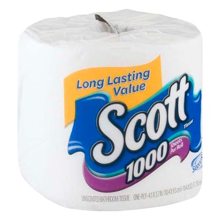 Scott Bath Tissue Single Roll Wh 1000 Fsc Mix Sgsna-Coc-005460, PK36 PK36 39327